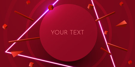 Abstract round frame. Geometric background.のイラスト素材