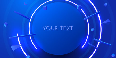 Abstract round frame. Geometric background.のイラスト素材