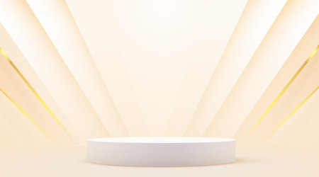 Abstract scene background. Product presentation, mock up, show cosmetic product, Podium, stage pedestal or platform.のイラスト素材