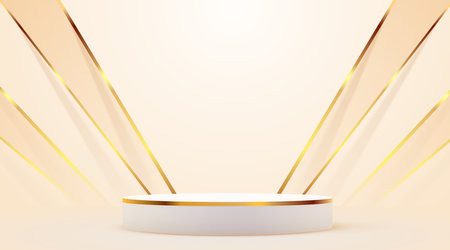 Abstract scene background. Product presentation, mock up, show cosmetic product, Podium, stage pedestal or platform.のイラスト素材