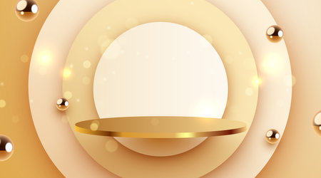 Abstract scene background. Product presentation, mock up, show cosmetic product, Podium, stage pedestal or platform.のイラスト素材