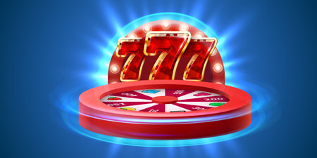 Wheel of luck or fortune. Colorful gambling wheel. Online casino. Banner for internet casino. Big win concept.のイラスト素材