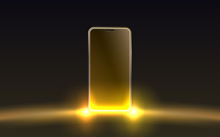 Smartphone mobile screen, technology mobile display light. Vector illustrationのイラスト素材
