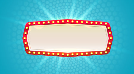 Light frame label, event bar casino, show signboard. Vector illustrationのイラスト素材