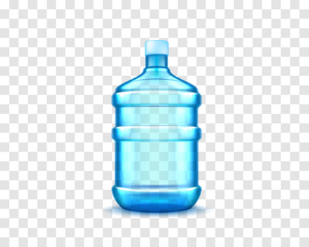 Water bottle on transparent background. Vector illustrationのイラスト素材