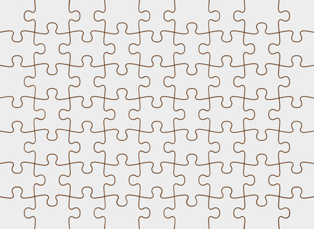 White jigsaw puzzle game texture. Top view.のイラスト素材