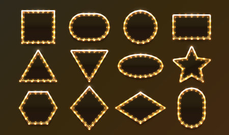 Vintage golden frame, luxury banner gold, Lebel premium. Vector illustrationのイラスト素材