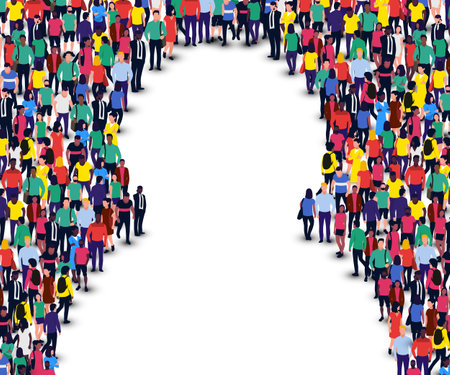 large group of people in human form. Vector illustrationのイラスト素材