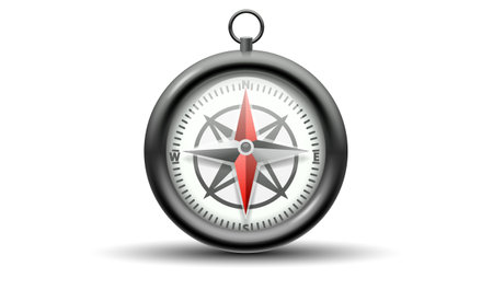 Compass on a white background, arrow navigation. Vector illustration