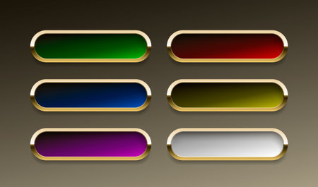 Button frame label, event bar casino, show signboard. Vector illustrationのイラスト素材