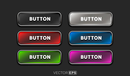 Button frame label, event bar casino, show signboard. Vector illustration