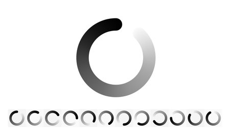 Circular loading of the program, frame-by-frame animation. Vector illustrationのイラスト素材