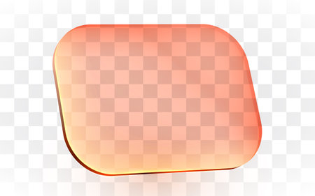 Modern holographic glass panel with vibrant iridescent gradient on a transparent background.のイラスト素材