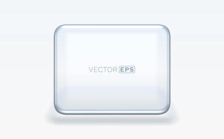 Modern glossy rectangular web element with rounded corners.のイラスト素材