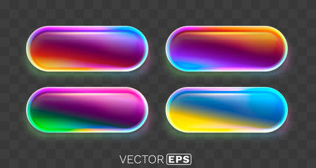 Vibrant Glossy Gradient Buttons.のイラスト素材