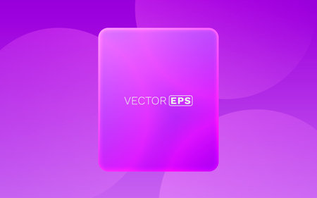 Vibrant purple abstract background with glowing square. Modern digital design.のイラスト素材