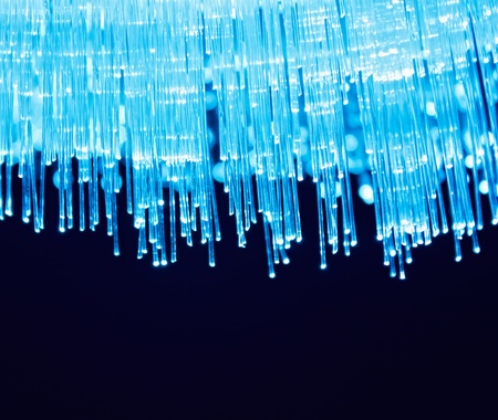 Blur blue fiber optic backgroundの写真素材