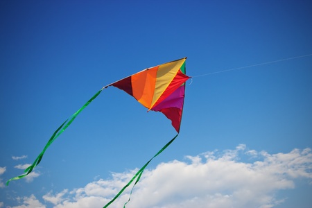 Kite in the blue sky.の写真素材