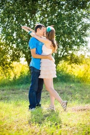 Young couple dating.の写真素材