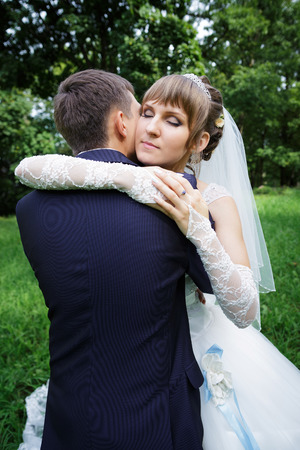 Bride and groom are dancingの写真素材