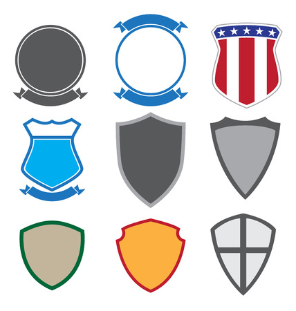 Shield and Insignia Shapesのイラスト素材