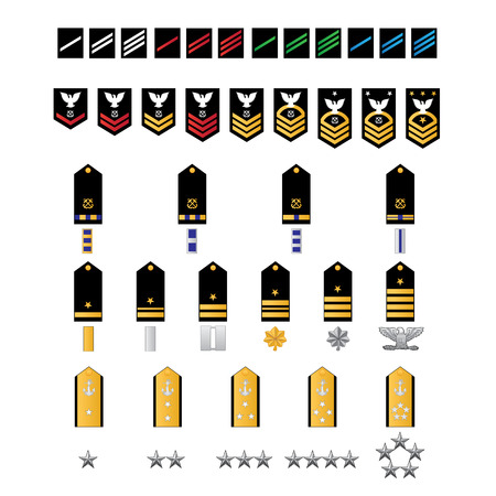 Naval Style Military Ranksのイラスト素材