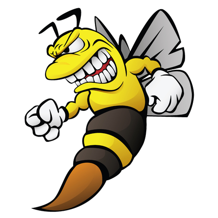 Bee Cartoon Illustrationのイラスト素材