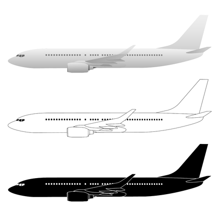 Commercial Airliner Passenger Jetのイラスト素材