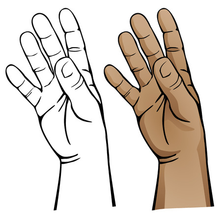 Open Hand Vector Illustrationのイラスト素材
