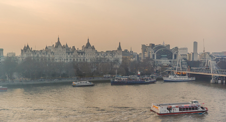 The River Thames - London, Englandの写真素材
