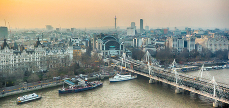 The River Thames - London, Englandの写真素材