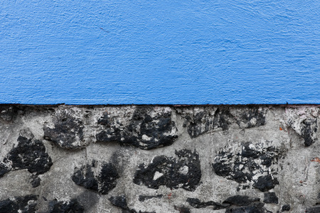 Blue and grey stone wall textureの写真素材