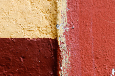 Yellow, red and orange wall textureの写真素材