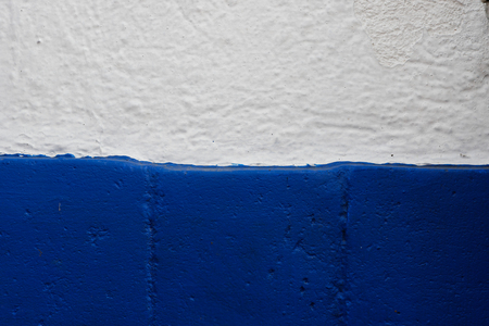 White and blue brick wall textureの写真素材
