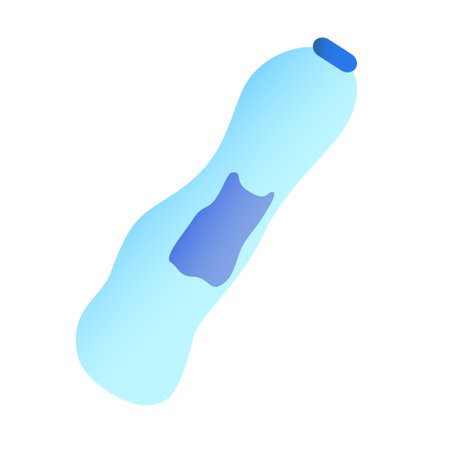 Used PET bottle. Clipart. Isolated plastic bottle on a white background. vector illustration.のイラスト素材