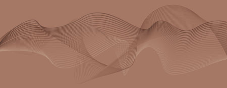 Background in shades of trend cream brown. Lines. Fashionable banner. Minimalistic art. Place for...