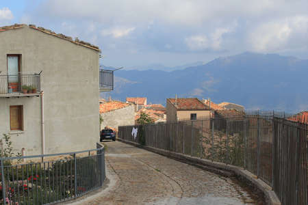 Alleyway. Locarno. Emilia-Romagna. Italy.の写真素材