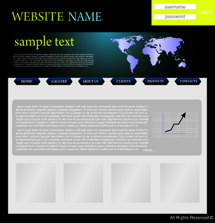 website design templateのイラスト素材
