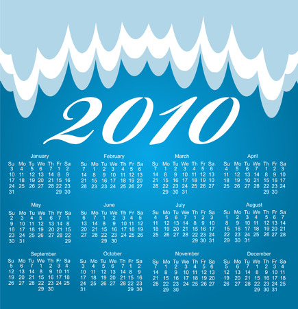 calendar 2010 vectorのイラスト素材