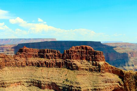 View over the south and north rim part in grand canyonの写真素材