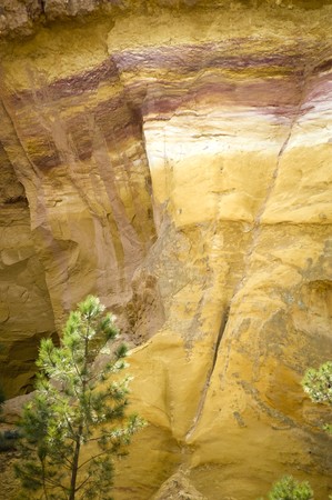 coloured nature in the ochre hills of South Franceの写真素材