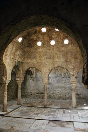 Catacombs in the Alhambra palace in Granada, Spainのeditorial素材