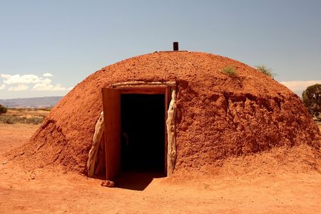 vintage native american hut の写真素材