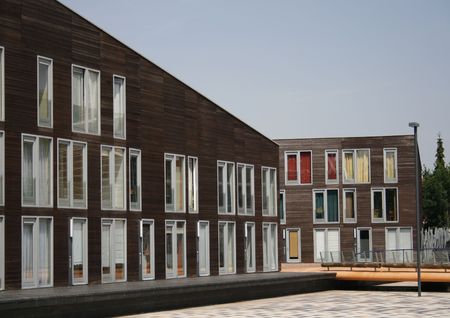 modern wooden housesの写真素材