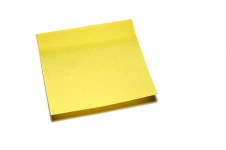 yellow memo note isolated over white