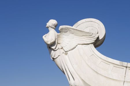 The winged figure of Democracy in front of Union Station in Washington, DC.の写真素材