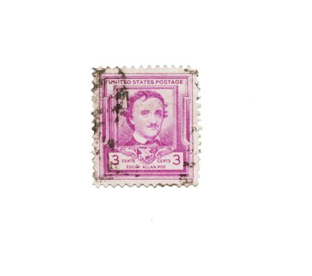 Vintage postage stamp of writer Edgar Allen Poe of 1950の写真素材