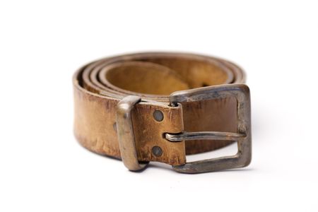 vintage brown leather belt