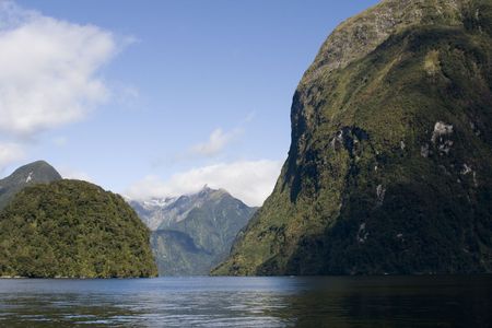 Beautiful Doubtful sound in New Zealand,の写真素材