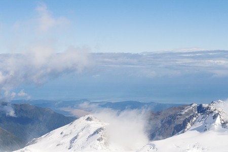 Aerial view on the Franz Joseph Glacier